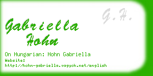 gabriella hohn business card